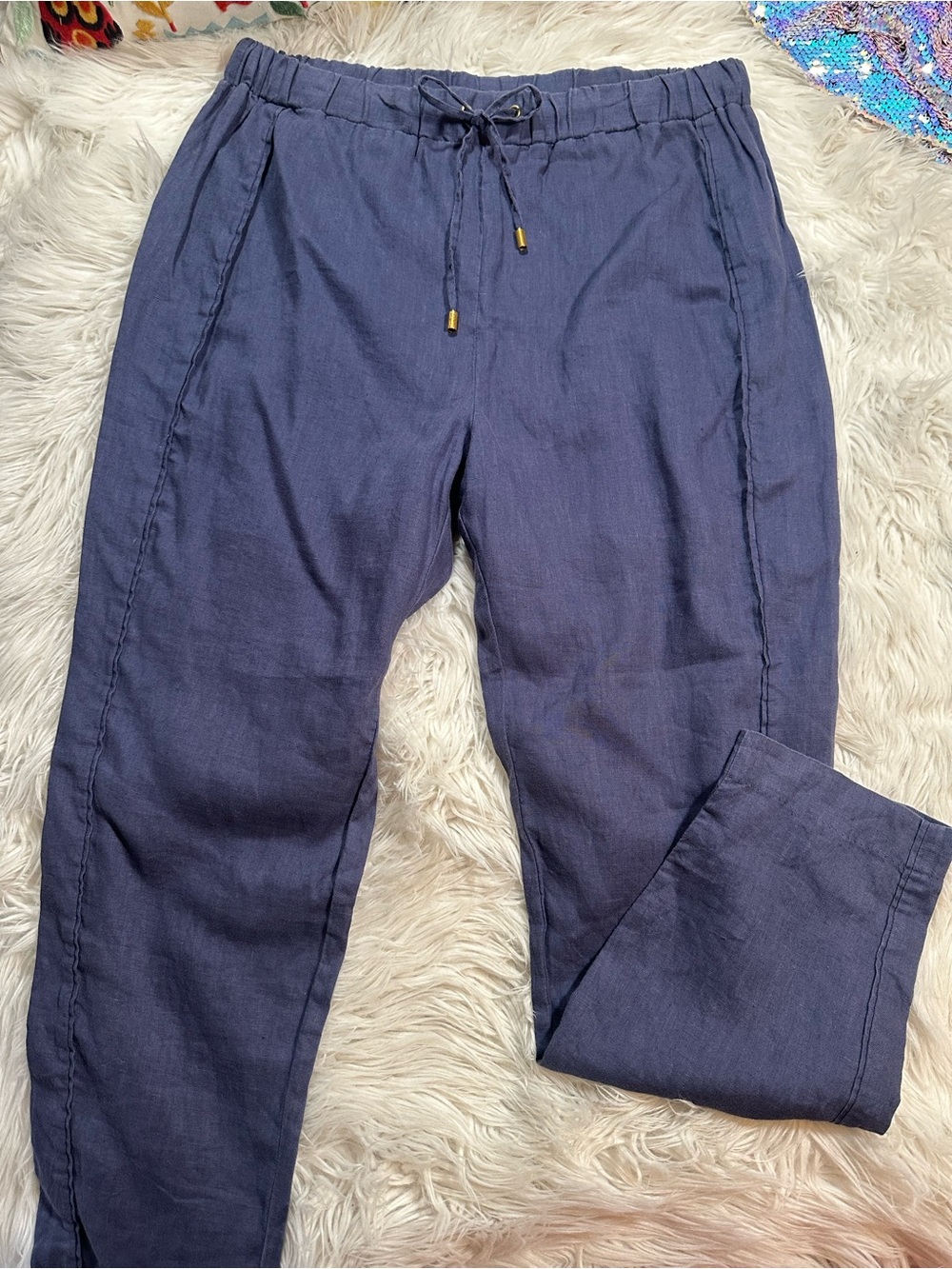 Ellen Tracy • 100% Linen Relaxed Resort Pants